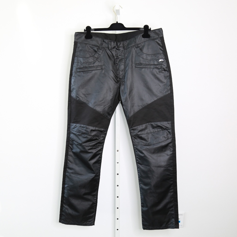 A. Tiziano Black Textured Pants